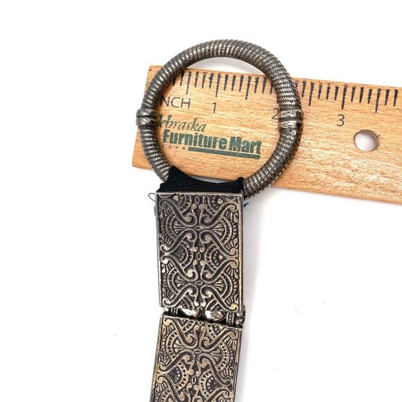 VINTAGE 80\'s elastic conchos style belt size LARGE (see descrip) main image 3